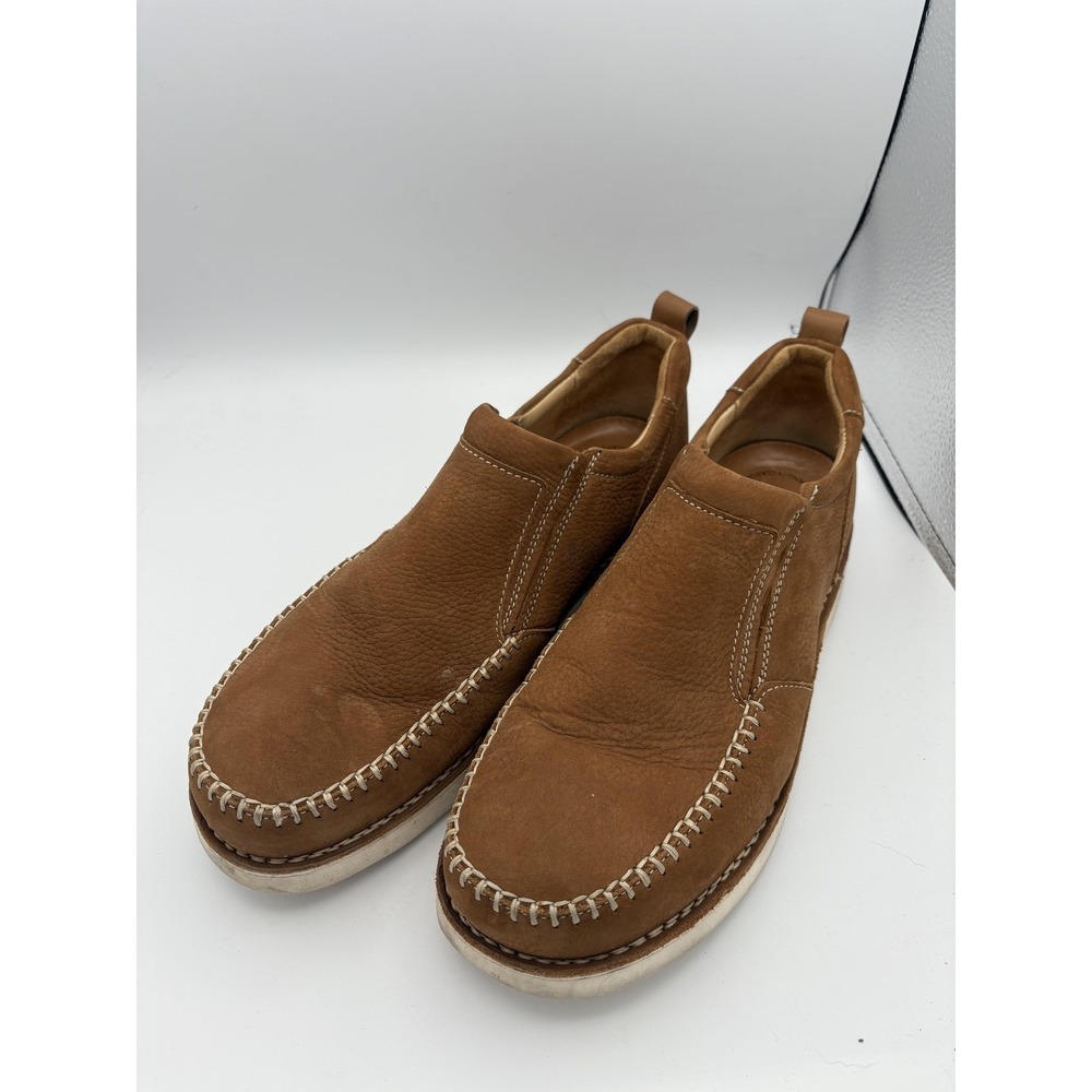Samuel Hubbard Shoes Mens Size 11.5 Brown Leather Slip On Loafers Comfort Vibram